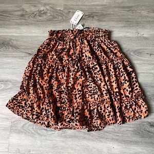 Leopard Ruffle Skirt - SMALL